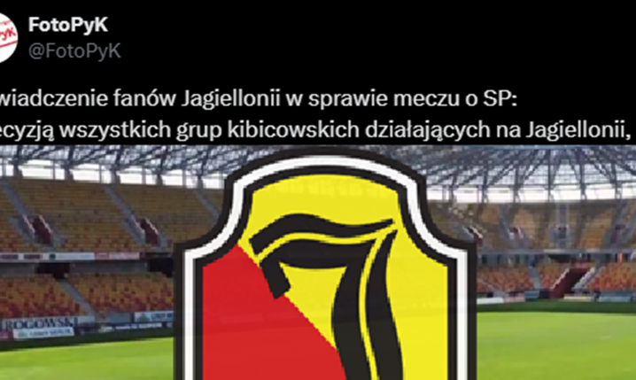 OŚWIADCZENIE kibiców Jagiellonii dot. SUPERPUCHARU POLSKI O.o